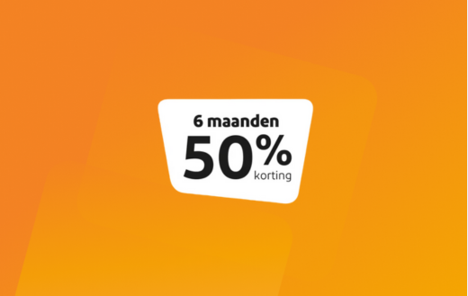 6 maanden 50% korting op internet only